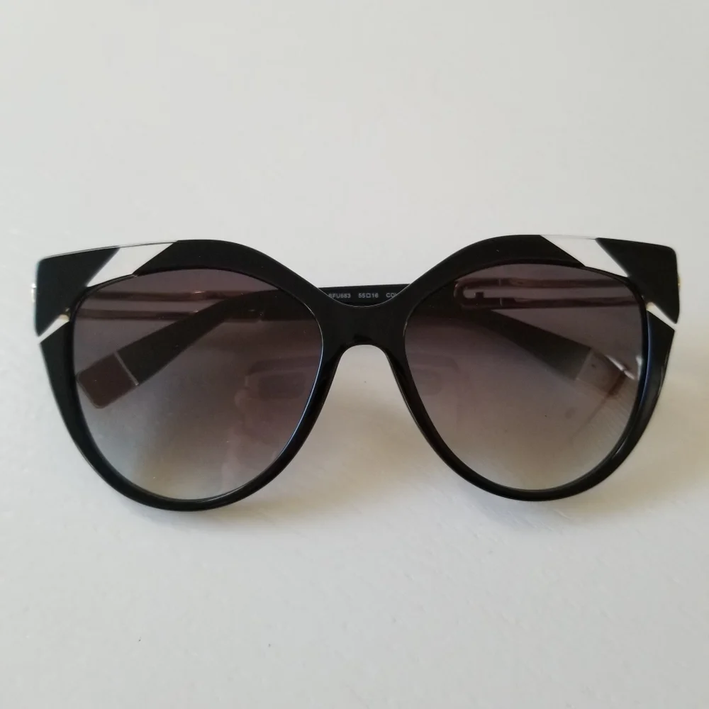 Furla Cat Eye Sunglasses Black New Style SFU683